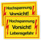 2 Stück Vorsicht ! Hochspannung Lebensgefahr Schild 20 x 30 cm aus stabiler PVC Hartschaumplatte 3mm mit UV-Schutz von STROBO