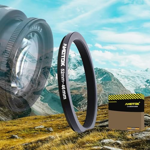 52mm Lens to 46mm Camera Lens Adapter,52mm-46mm Filter Step-Down Ring,Compatible All 46mm Filter Accessory.Made from CNC Machined