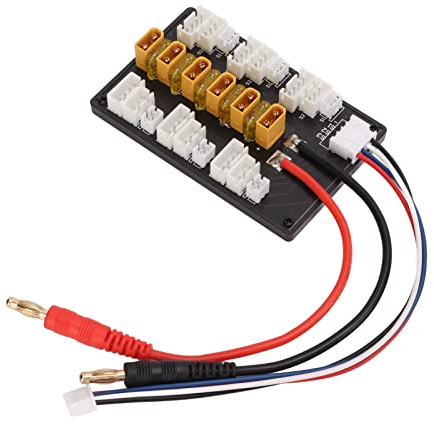 Parallelladeplatine Erweiterungsplatin, Parallel Charging Board XT30 Battery Balance Charger Erweiterungsadapter für IMAX B6 Lipo Battery Parallel Balanced Charging Plate Short Circuit Protection,
