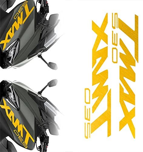 Adesivi Riflettenti Tmax Decalcomanie Per Yamaha Tmax 500 530 560 Tamx530 Sticker Logo Emblem Kit (Color : 530 Brushed Gold)