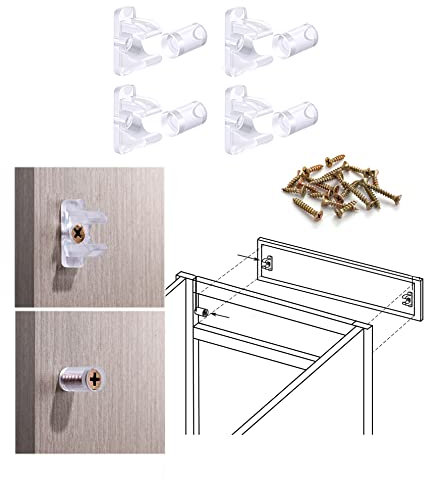 Clips delanteros falsos, 4 pares con tornillos reforzados para fregadero para cajones de cocina, reemplazo/2 cajones