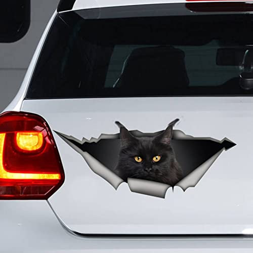 ALANZE 2Pcs Schwarze Katze Autoaufkleber, Lustiger Aufkleber, Schwarze Katze Autoaufkleber