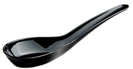 D-Work Cuillères Bouchées Chinoises 1,7 cl - 50 unités - Dimensions 120 x 38 x 32 mm - 100% Biosourcé - Noir - Fabrication Française - Biodégradables