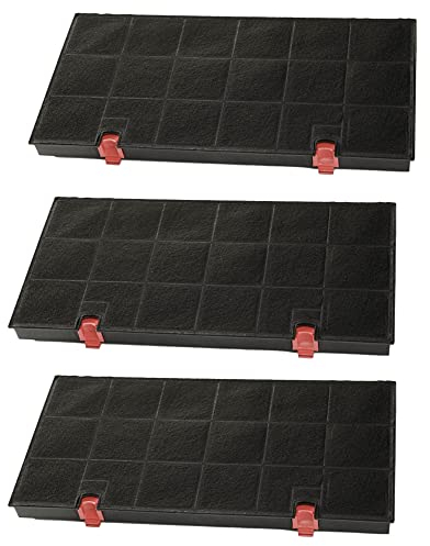 Elica - Filtro de carbón original para campana de cocina Mod. F00171 - Kit de 3 piezas