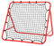 Ansobea Fußball Rebounder Rückprallwand Netz, Kickback klappbar Fußball Rebound Netz für Training Sports, Metallrohr/PE Gewebe, Baseball Basketball Prellwand(103 * 100 * 72cm Rot)