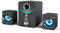 HEANTTV Enceinte d'ordinateur avec Caisson de Basses 2.1 - Alimenté par USB et Port auxiliaire de 3,5 mm - avec lumières LED pour Ordinateur de Bureau, Ordinateur Portable, Tablette