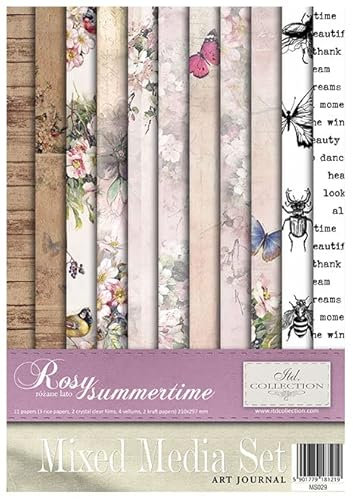 ITD Collection -Scrapbooking Paket A4 Zubehör-Decoupage Set-Scrapbook Papier Satz mit Pergamentpapier-Größe 210x297mm (MS029 - HS code 48021000)