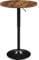 Yaheetech Round Bar Table for Cocktail Bar Home Bar Pub Coffee Tea Dining Bistro Table, Rustic Brown