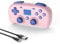 Controller wireless per PS4, gamepad PS4 stile mini compatibile con PS4, telecomando per giochi per PC per Windows 10/8/7, controller di gioco con doppia vibrazione/sensore a 6 assi/audio(Rosa)