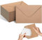 Braun Briefumschläge,Nassklebung Umschläge,Vintage kraftpapier Kuvert Briefumschläge,Kraftpapier-Umschläge Naturklebeumschläge für Grußkarten und Einladunge(50 pack)