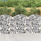 HIGSOSE 100x50x100/120 cm Panier de Gabions Arqué Fer Galvanisé Barriere Jardin Gabion Wall Mur Gabion Pierre Pour Gabion Cages en Gabion Barrière en Gabion Mur en Gabion Gabion Jardiniere