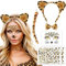 Hook Leoparden Ohren Haarreif KostüM Damen Kinder, Leopard Ohren Haarreif KostüM Für Kinder und Damen Karneval, Um Ihren Karneval Leopard Set zu Schaffen!-2
