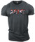 GYMTIER Army UK Flag Men's Gym T-Shirt Bodybuilding Training Workout Lifting Top Clothing, Grey, M