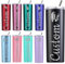 Amlion Gobelet personnalisé - Gravé au laser avec le nom, gobelets en acier inoxydable de 20 oz personnalisés avec couvercles et pailles pour les femmes et les hommes - 13 couleurs et 42 icônes
