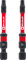 Einhell - Punte originali Impact con doppia torsione, 2 pezzi, 60 mm, in acciaio T20 (S2, alta durata, doppio effetto torsione, anello di colore rosso, attacco E 6.3)