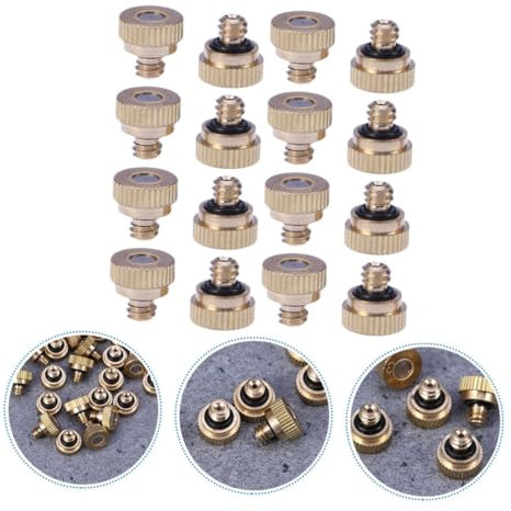 Gogogmee 25stücke Nebeldüse Messingnebeldüse Zerstäuberdüse Niederdruckdüse Ersatz Für Sprühnebel Düse Zerstäuberdüsen Mit Kissen Gegen Wasseraustritt Für Kaltes Wasser Im Freien