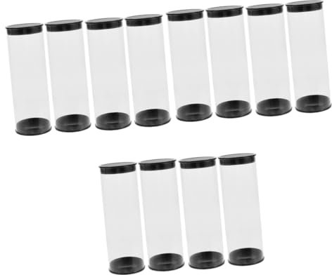 Parliky 12 STK Golffass Golfballbehälter Golf-Vitrine Golfball-Retriever Aufbewahrung von Tennisbällen Golfball vitrine Golfball-Vitrine Golfveranstalter Kunststoffröhrchen mit Kappen PVC
