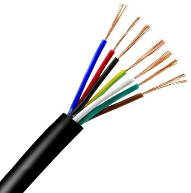 5m Cable Eléctrico 1mm², PVC aislamiento Cable, RVV Cobre Cable, Cable blindado(8-core x 1mm²)