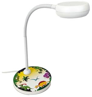 meineWunschleuchte Kinderzimmer Schreibtischlampe DINO mit Flexarm, Höhe 43cm