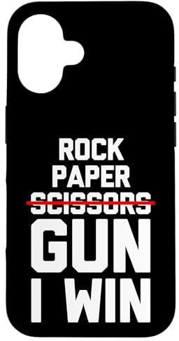 Hülle für iPhone 16 Rock, Papier, Pistole (I Win) - Lustige Waffenbesitzer Waffen Munitionspistole