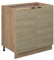 Vicco Küchenschrank Fame-Line, Eiche Paneel, 80 cm mit Regal, ohne Arbeitsplatte