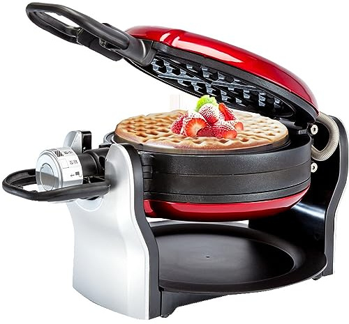 DCDCD Gaufrier Automatique avec Double Plaque à Frire antiadhésive, gaufrier Belge Rotatif, Machine de Cuisson des œufs de Cuisine