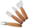 GREENADSCAPE Juego De Cuchillo y Tenedor Inoxidable De Queso Utensilios De Cocina De Madera