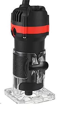 Rifilatore Fresatrice Verticale, 1500W 30000rpm Tagliabordi manuale elettrico for legno Lavorazione del legno Incisione Scanalatura Guarnizione Intaglio a mano Set di falegname for router di legno per