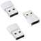 3Pack Type-C to USB Adaptor, White Car Charger Plug, Charger Cable Converter Compatible with Apple Watch Ultra Iwatch Series iPhone Tablet Smartphone