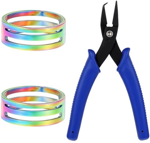 3Pcs Jump Ring Opener Finger Tools, Split Ring Pliers Stainless Steel Jump Rings Opener Closer Jewelry Making Tools for Keychains Bracelets Lanyard Beading Crafting DIY