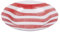 Villa d'Este Home Tivoli Versilia - Juego de 6 platos hondos de porcelana, borde festoneado con decoración de rayas, color rojo