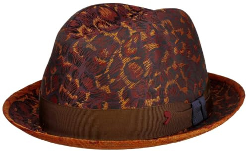 Alfonso D’Este Animal Print Player Stoffhut Hut Player-Hut Herren - Made in Italy mit Futter, Ripsband Herbst-Winter Winter