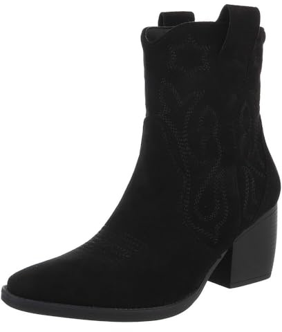 Ital Design Damen Stiefeletten mit Reißverschluss und Blockabsatz, spitze Form