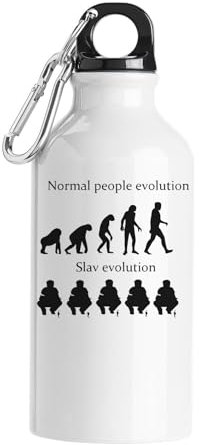 Slav Evolution Tourist Trinkflasche Weiß