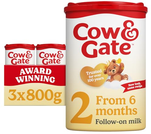 Cow & Gate Follow-On Milk, Suitable from 6+ Months, Pack of 3 x 800 g