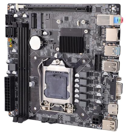 YUEHISY Placa Base para Juegos Mini-ITX H110, LGA 1151 Compatible con Procesador 6.º 7.º 8., DDR4, Ranura M.2 NVMe, SATA 3.0 6 GB/s