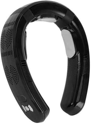 Acouto Condizionatore da Collo Ventilatore da Collo Ricaricabile Senza Lama ABS 6000mAh 3 velocità di Raffreddamento e 3 modalità di Riscaldamento per Lavoro all'aperto Palestra Ufficio Viaggi