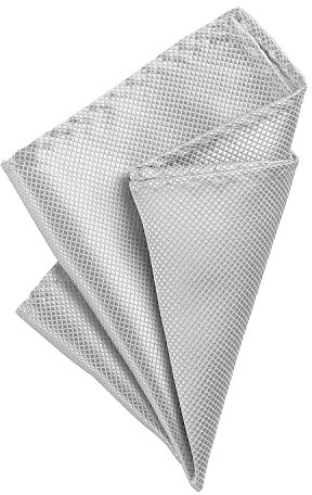 DonDon Herren Einstecktuch 21 x 21 cm formstabil und verstellbar für feierliche Anlässe silber