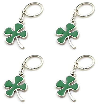 Amosfun 8 StüCk Kleeblatt SchlüSselanhäNger - Metall GlüCksbringer SchlüSselringe FüR St. Patrick'S Day, Praktisches Geschenk FüR Freunde Und Familie, 20 Cm X 8 Cm X 1 Cm