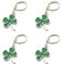 Amosfun 8 Porte-Clés Trèfle à Quatre Feuilles en Métal - Porte-Chance ÉLégant pour la Saint-Patrick, Accessoire Polyvalent pour Clés et Sacs
