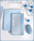 PboyiqiS Keyboard Case with Mouse for iPad Pro 11 (4th/3rd /2nd Generation), Case for iPad pro 11 inch with Keyboard and Mouse, Cute Round Key Detachable Keyboard Case with Pencil Holder, Blue