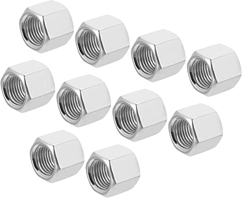 sourcing map 10 Stück Sechskant Überwurfmuttern M10x1mm Gewinde 12mm Länge Hülse Stehbolzen Adapter Rohrverbinder