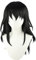 maysuwell Anime-Perücke Cosplay-Perücken Schwarz Lange Lockige Perücke für Halloween, Karneval, Kostümparty mit Perückenhaube