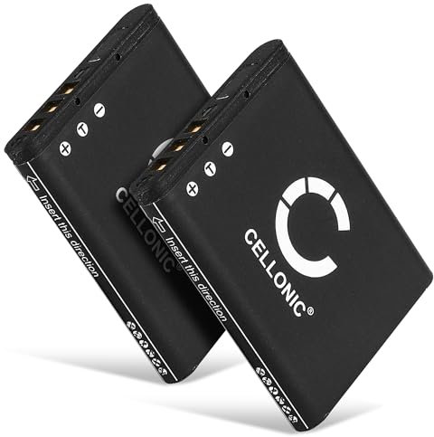 CELLONIC, Battery for Camera compatible with Sanyo Xacti VPC-CG10, DB-L80, VPC-CG22, VPC-CG20 (3.7V, 740mAh) 2 Pieces