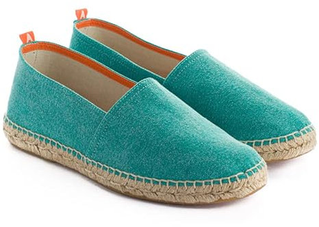 ABARCA Espadrillas Uomo Artigianato in Cotone e Iuta Massima Qualità Sparteñas Casual, Verde, 40 EU
