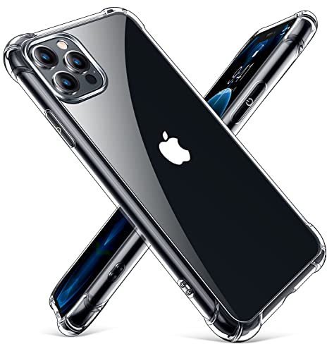 CANSHN Clear für iPhone 11 Pro Hülle [Militärischer Fallschutz] [Nicht Vergilbend] Transparent Stoßfeste Schutzhülle mit Weiche Silikon Bumper Case Durchsichtig Handyhülle iPhone 11 Pro 5,8 - Klar