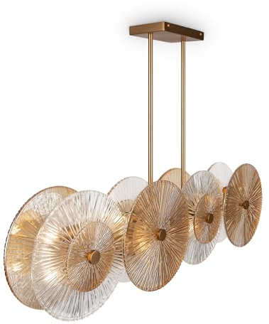 Maytoni Moderne Pendelleuchte Aster 8x E14 excl. Gold aus Metall, Metall Energieeffizient 40W für Küche, Schlafzimmer, Wohnzimmer, Esszimmer, Lobby