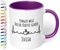 Tasse Finger weg Dieser Kaffee gehört Wunschname personalisiert - personalisierte Kaffeetasse - spülmaschinenfest - tolles Geschenk zu Weihnachten, Geburtstag, Namenstag (innen violett)