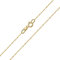 Amberta Allure Damen Halskette aus 9K Gold: 0.5 mm Singapurkette - 50 cm