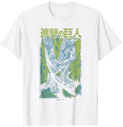 Attack on Titan Colossal Titan Kanji Manga Green Epic Poster T-Shirt